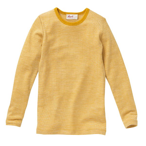 People Wear Organic Wolle Seide Langarmshirt Gelb
