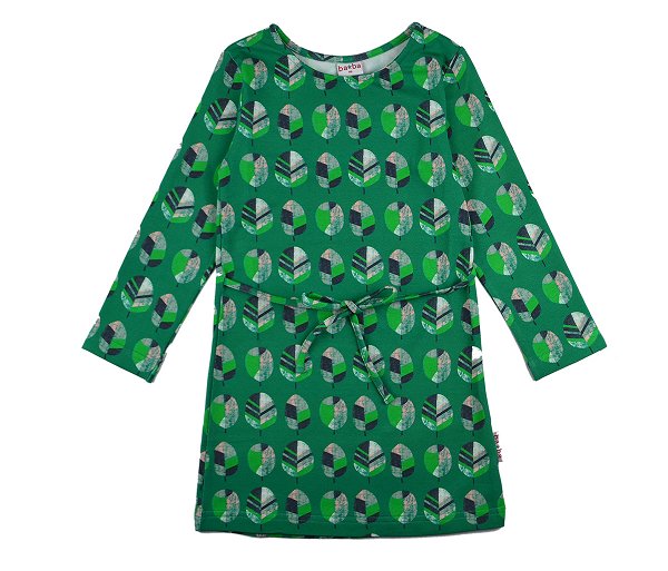 Baba Babywear Dress Longsleeve Green Leaf