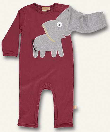 UBANG Baby Elephant Onesie Rust Red